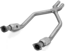 MagnaFlow 15448 X Pipe, High Flow Cats for Mustang GT