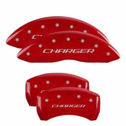 MGP Caliper Covers for 2011-2018 Dodge Charger V6 (Red)