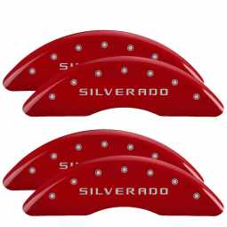 MGP Caliper Covers 2011-2017 Chevrolet Silverado 2500/3500 HD (Red)