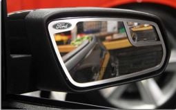 Brushed Side View Mirror Trim with Ford Logo 2011 2012 2013 Mustang