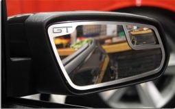 Brushed Side View Mirror Trim with GT Logo 2011 2012 2013 Mustang