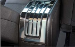 Polished and Carbon Fiber Slotted Mustang Rear Center Console Cover