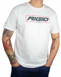 Rigid 1050 RIGID T Shirt Established 2006 Medium White