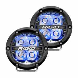 Rigid 36115 360-Series 4 Inch Led Off-Road Spot Beam Blue Backlight Pair