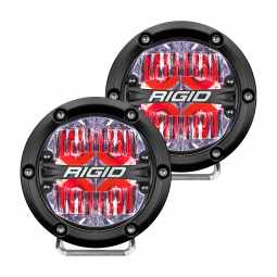 Rigid 36116 360-Series 4 Inch Led Off-Road Drive Beam Red Backlight Pair