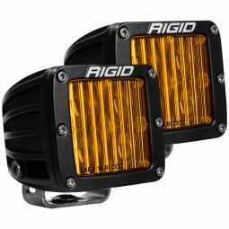 Rigid 504814 SAE J583 Compliant Selective Yellow Fog Light Pair D-Series Pro Street Legal Surface Mo